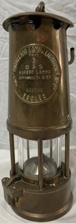 Vintage Brass Eccles Protector Miners Lamp (Type 6) 9.5”