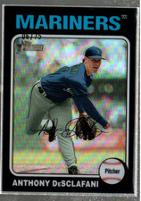 2024 Topps Heritage Chrome Black Refractors #380 Anthony DeSclafani HN /75