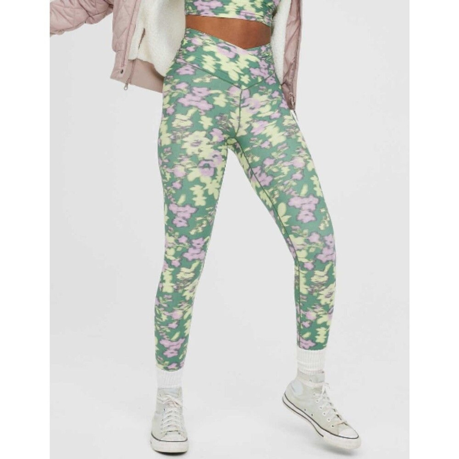 Aerie Real Me High Waisted Crossover Leggings Size M Short NEW Offline