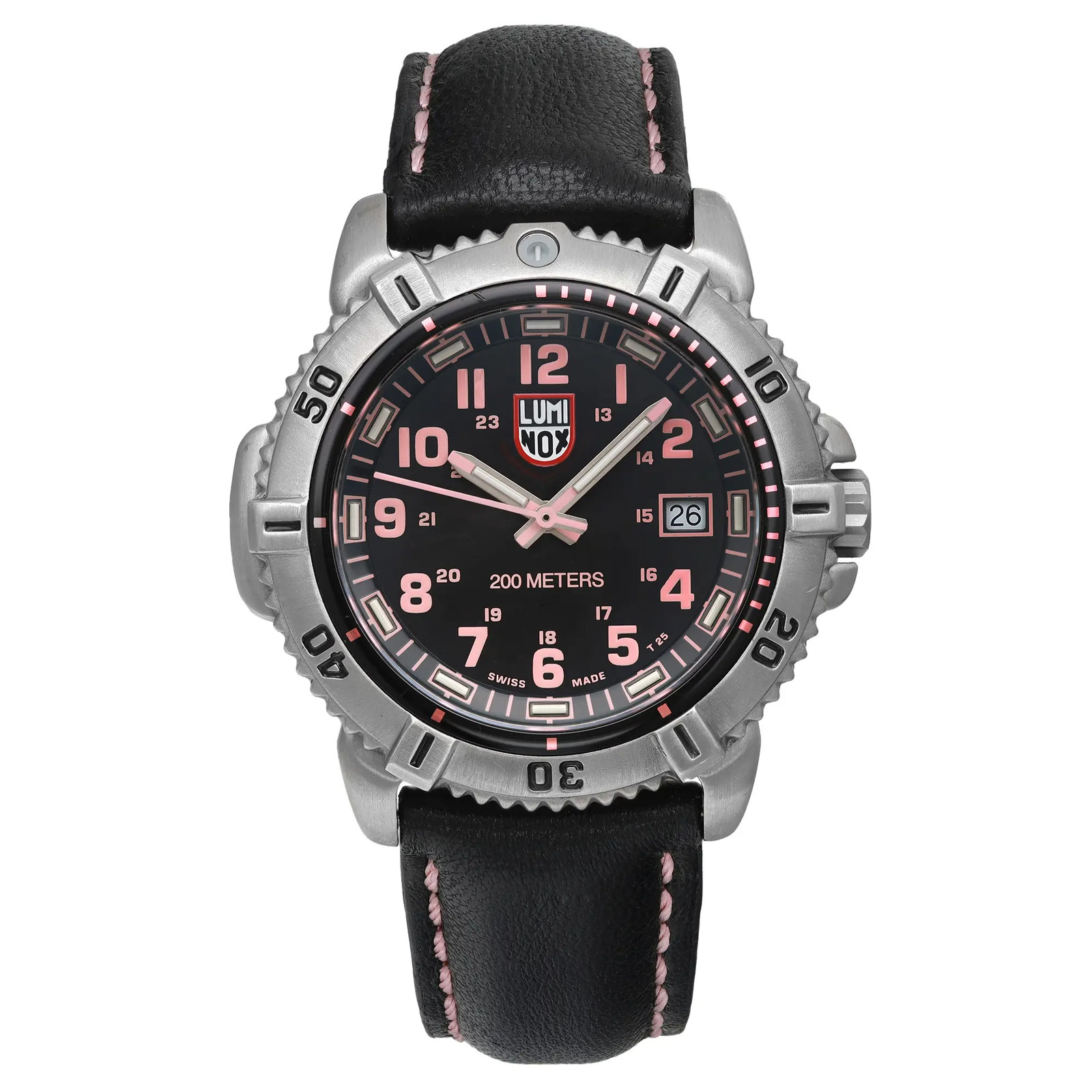 Luminox Colormark 38mm Date Steel Black Dial Ladies Quartz Watch XS.7261