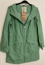 Brand New With Tags Mantaray (Debenhams) Green Hooded Rubberised Coat Size 10