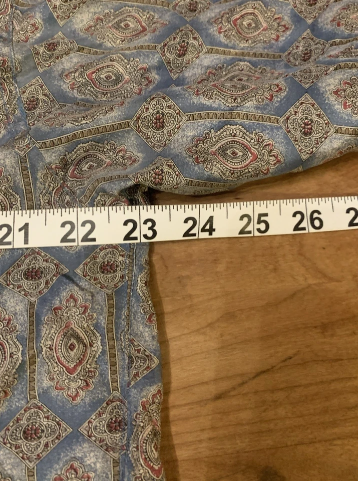 VTG Colore Italia Mens Medium Multicolor Geometric Button Up 100% Silk 1990s - Image 4 of 4