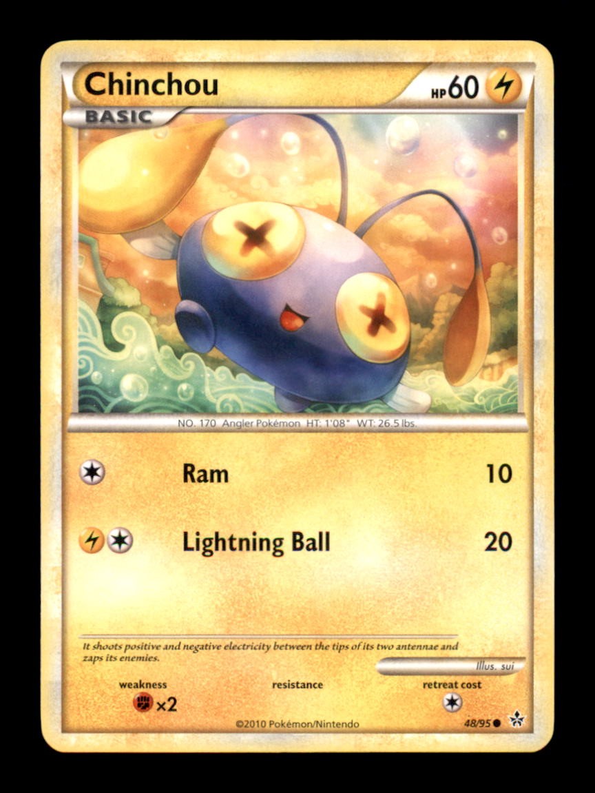 Chinchou 48/95 HGSS Unleashed Pokemon LP