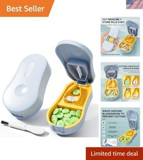 Pill Cutter for Small and Tiny Pills - Pill Splitter with Detachable Silicone...