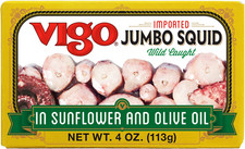 Vigo Premium Imported Canned Seafood, Jumbo Squid in 4 Ounce (Pack of 10)