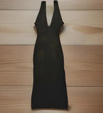 HOUSE OF HARLOW Dress Womens Medium Black Sleeveless Deep V-neck Maxi