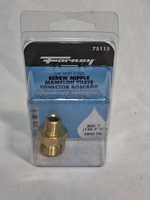 #ad Forney 75115 Pressure Washer Accessories Male Screw Nipple M22M to 1 4quot; MNPT $4.00