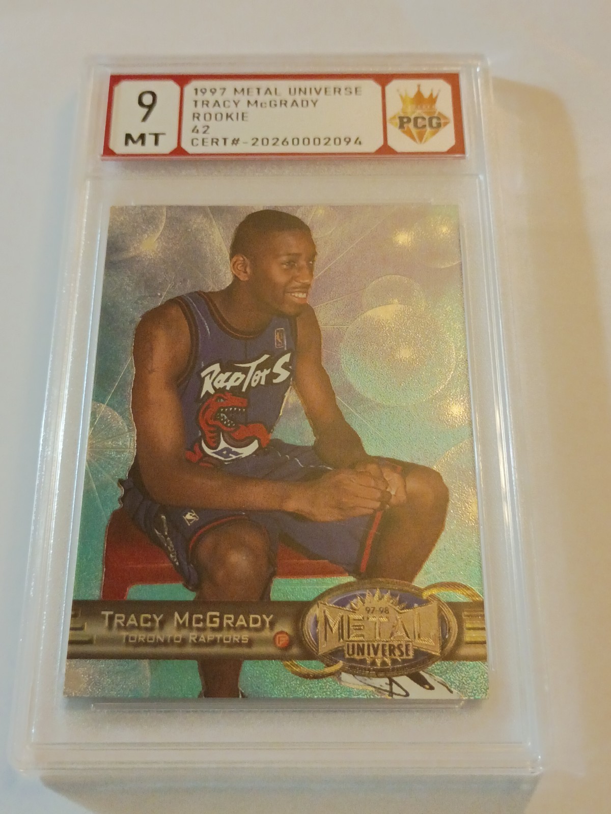Tracy McGrady RC 97-98 Metal Universe Toronto Raptors PCG 9 MT #42