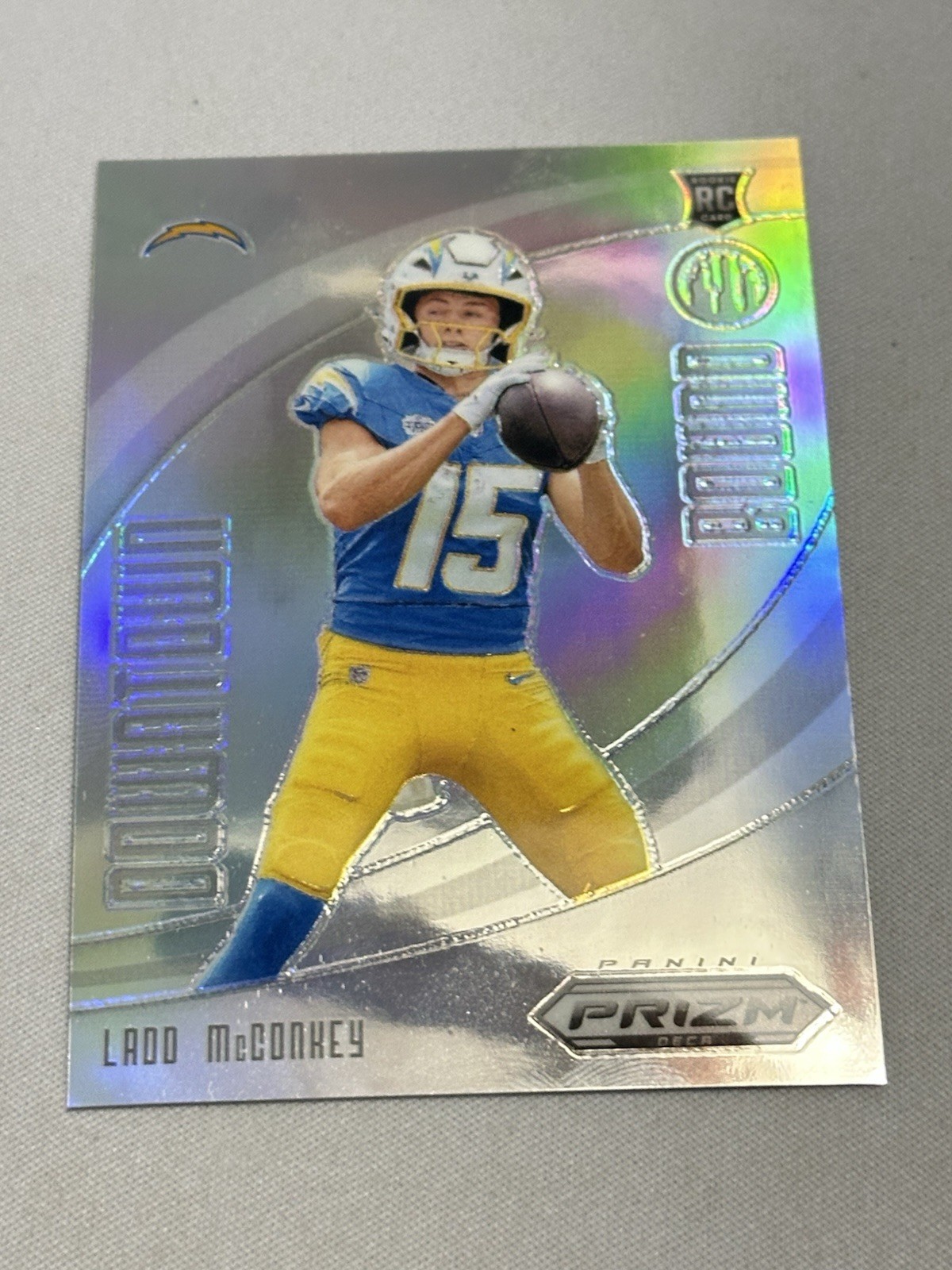 2024 Panini Prizm Deca Downtown Bound Silver Prizm Ladd McConkey RC Chargers