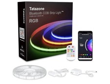 Bluetooth RGB COB Led Strip Lights with Remote, Dimmable Smart App Led 16.4ft