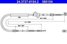ATE Bremsseil Seilzug Feststellbremse 24.3727-0154.2 für AUDI C4 A6 4A2 100 4A5