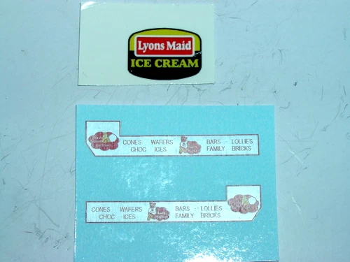 Replacement decal set for Matchbox Lesney 47b Commer Lyons Maid Ice Cream