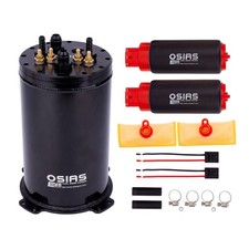 Aluminum 2.6l2.8l 8an Fuel Surge Tank For Single Or Twin 39mm-40mm Intank Pumps Aluminum 2.6l2.8l 8an Fuel Surge Tank For Single Or Twin 39mm-40mm Intank Pumps