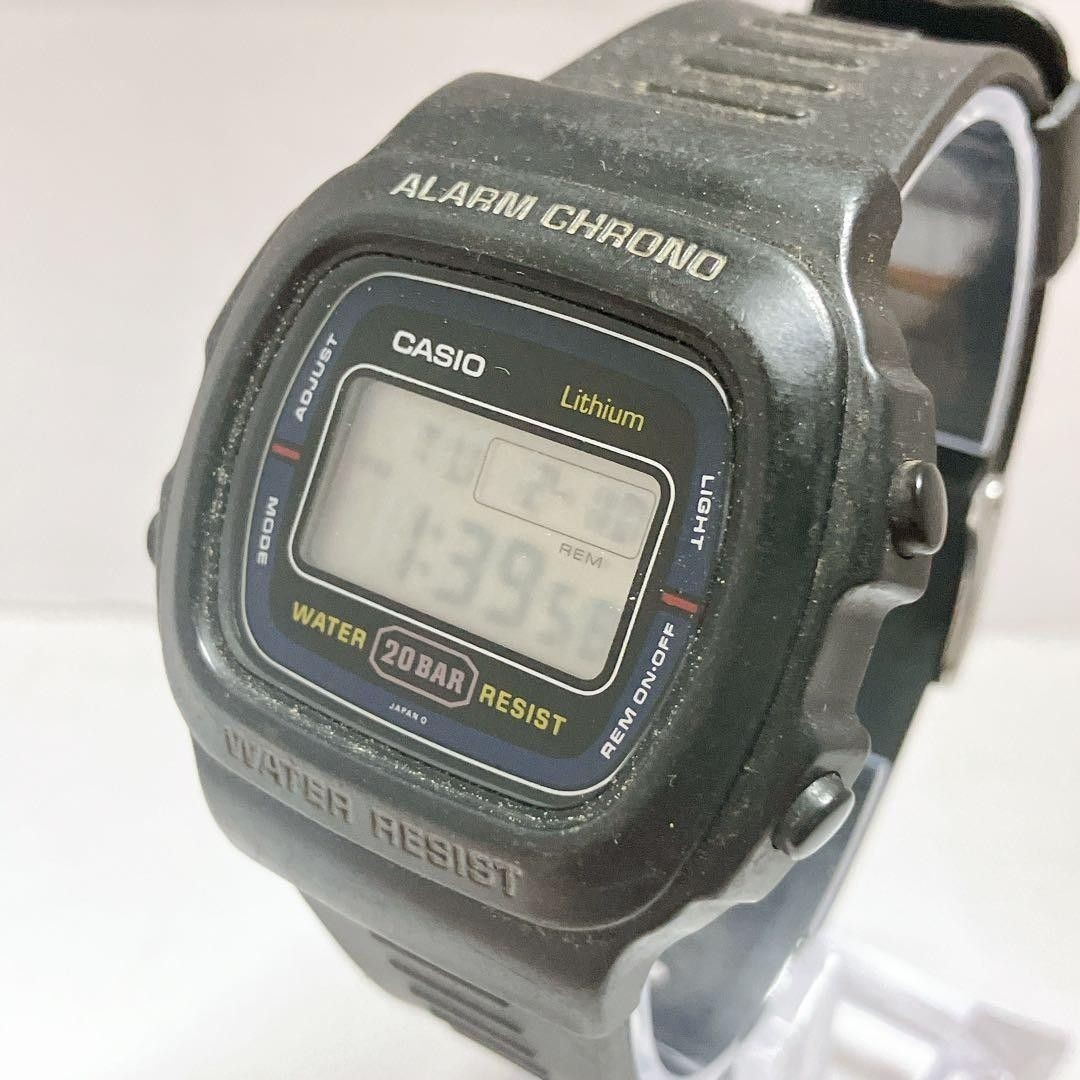CASIO DW-310 当時物 動作品 美品 デジタル 腕時計 ブラック RARE Vintage Casio Digital Watch 690 Dw-310 Rem 200m Alarm Chrono