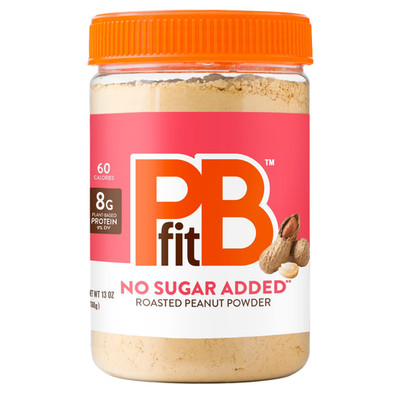 PBfit No Sugar Added Peanut Butter Powder, 8g Protein 9% DV, 13 oz