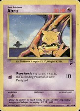 Abra 43/102 Common Base Set Unlimited Pokemon Heavily Played