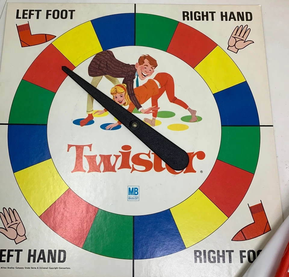 Vintage 1966 Milton Bradley TWISTER Game Original 1st Edition 100% Complete 4645 - Image 2 of 4