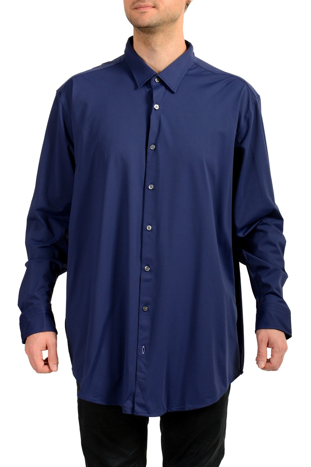 Мужская рубашка Hugo Boss Robbie_F_BT прямого кроя с геометрическим принтом US 5XL IT 62 13890₽