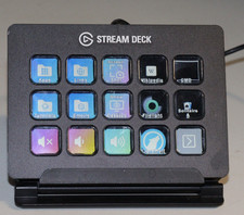 Elgato Stream Deck Black 15 Keys Model 20GAA9901 w/Folding Stand