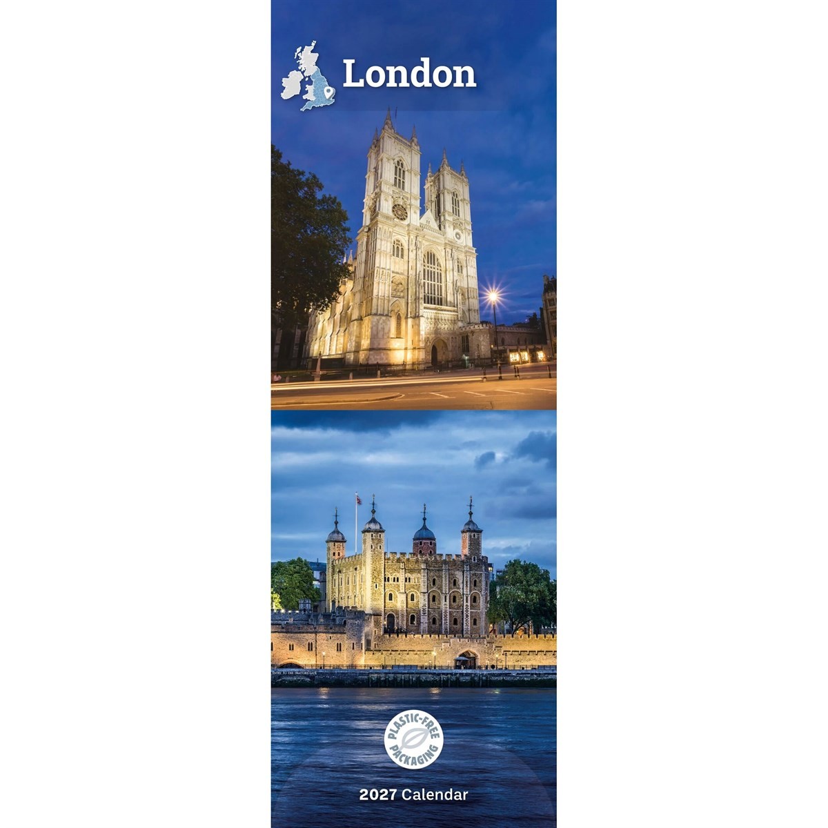 Carousel Worldwide London 2027 Slim Wall Calendar, 12-Month Calendar, Iconic City Photography - Image 4