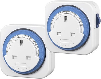 HBN 24 Stunden Mechanische Zeitschaltuhr Stecker Buchse UK, Innensteck Segment Stecker... 