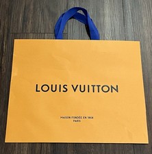 LOUIS VUITTON 19  W X 16  H X 9  D Authentic Paper Gift/Shopping Bag Tote Orange