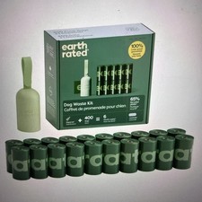 Earth Rated Dog waste kit  dispenser 400 Bags  Lavender- Scented 