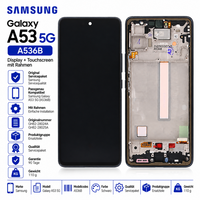 Samsung Galaxy A53 5G A536B Original Display Touchscreen Rahmen Schwarz