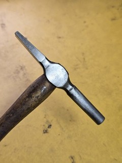 Vintage Unusual Pattern Hammer 6" Long Head Cross Pein 326gr Old Vintage Hand To