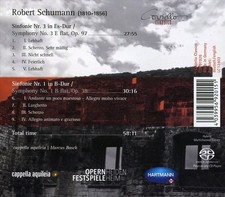 CAPELLA AQUILEIA / MARCUS BOSCH ROBERT SCHUMANN: SYMPHONIES NOS. 3  1 NEW SUPER