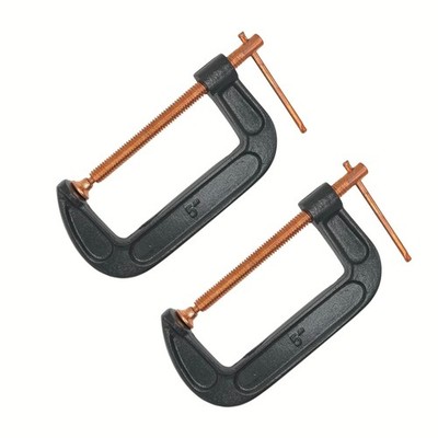 5'' Heavy Duty Steel C-Clamp | Set of 2