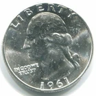 1961 Silver Washington Quarter !! Mint State !!