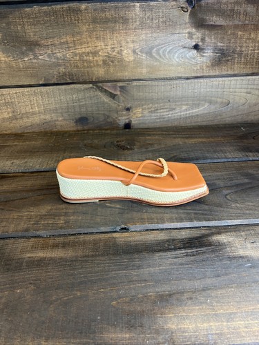 Sandalias con cuñas de cuero marrón Johanna Ortiz para mujer talla 8 punta cuadrada - Imagen 12 de 12