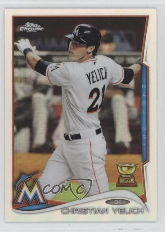 2014 Topps Chrome Refractor Christian Yelich #215 04at
