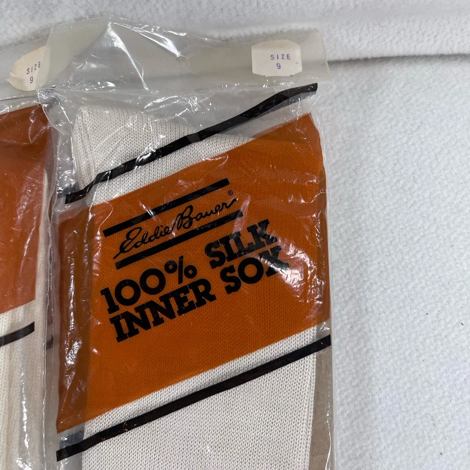 Calcetín interior Eddie Bauer 1 Pr 100 % seda y 1 calcetín interior 100 % lana talla 9 Foto 3 de 4