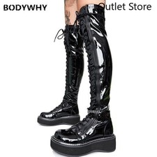 Woman's Plus Size Cosplay Platform Shoes Boots Women Over The Knee Boots Lace Up