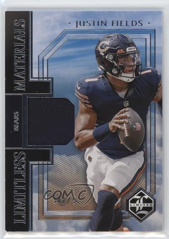 Silver Card Material 2023 Limited Limitless Materials Silver Spotlight 34/75 Justin Fields ...