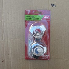 Ace 4300570 Universal CHROME Tub  Shower Faucet Handles Hot  Cold Set