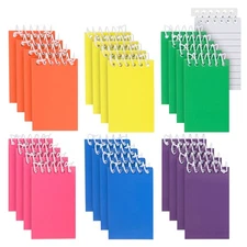 24 Pack Mini Notepads, Rainbow Colored Notepads (6 Colors, 2.25 x 3.5 In)