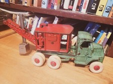 NICE VINTAGE HUBLEY CAST IRON 1920's MACK 'THE GENERAL' STEAM SHOVEL TRUCK