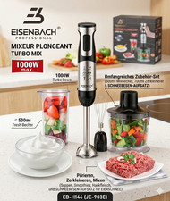 🚀 Eisenbach Professional 1000W Multizerkleinerer & Stabmixer-Set (NEU/OVP)