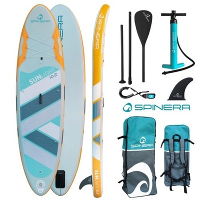 SUP Board Spinera Sun Light 10'2 Aufblasbar Komplettset Stand Up Paddle Pumpe