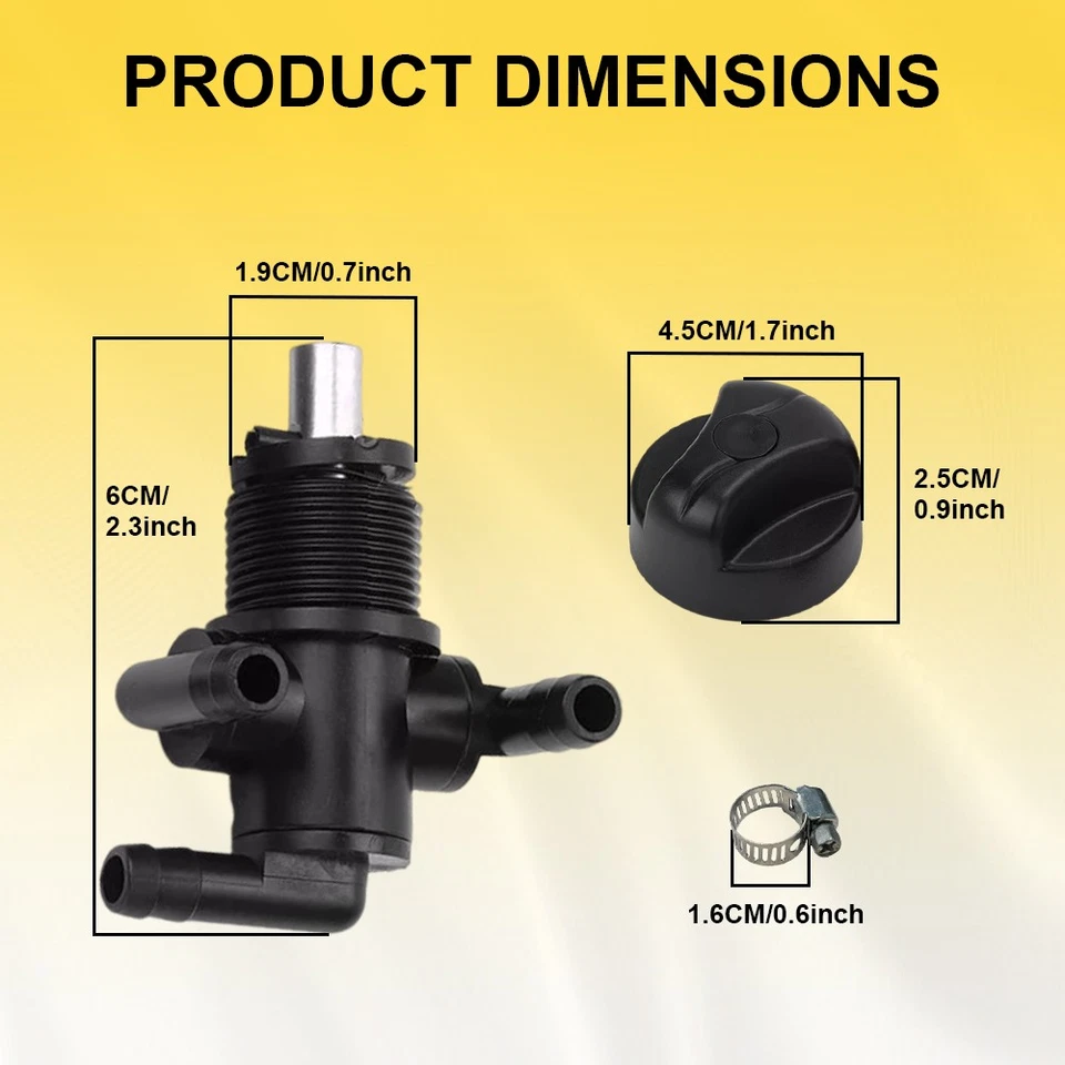 For Polaris 1997-2004 Sportsman 500 4X4 3-Way 6x6 Fuel Shut Off Valve Petcock EV - Image 3 of 4