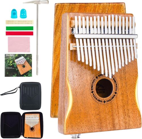 EASTROCK 17 Key Electric Kalimba Thumb Piano Built-in Pickup Professional Ele...