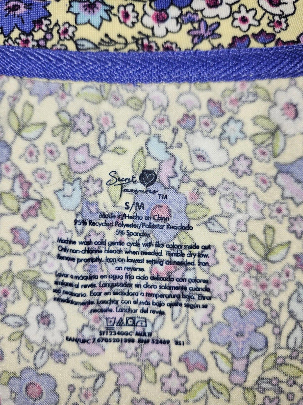 UNDERCOVER Abito Pigiama Donna Tesori Segreti S Bellissimo Viola Fiori Mattina Sole