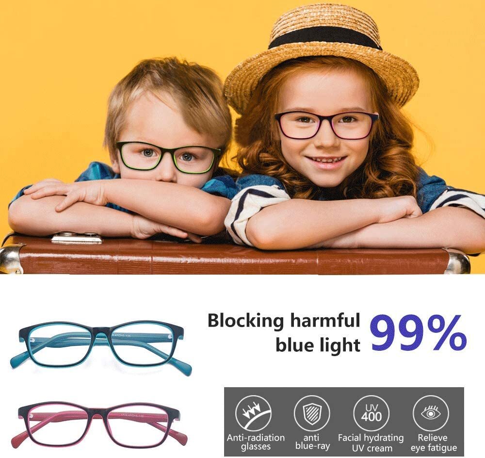 Outray Blue Light Blocking Filter Computer Glasses Transparent Lens Kids  Teens