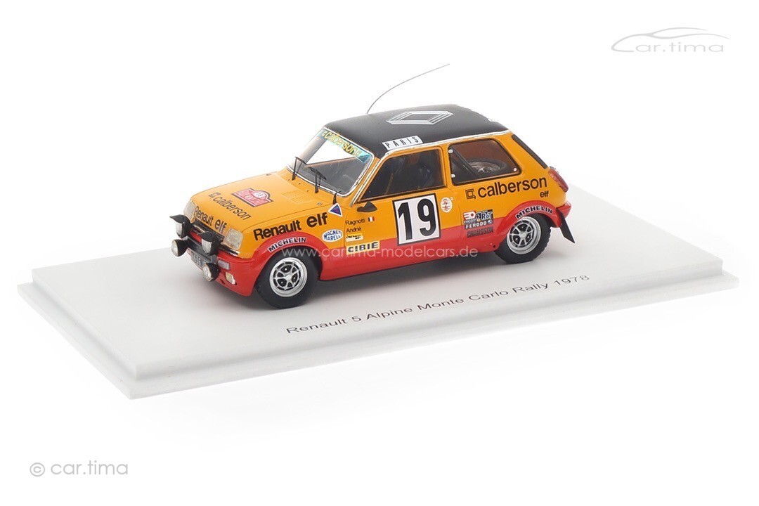 Spark S6030 1/43 RENAULT 5 ALPINE GR2 NO.19 2ND RALLY MONTE CARLO 