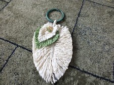 Collectible Beautiful Handmade Hanging Wall Knob Decor Leaf Feather Yarn Jewelry