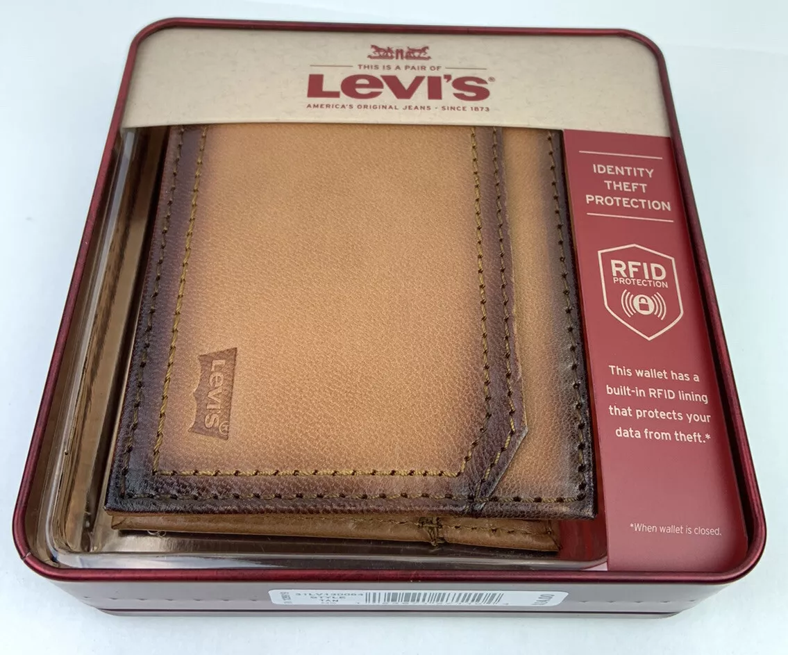 Levi's Men's Extra Capacity Slimfold Wallet, Brown, One Size at Amazon Men's  Clothing store