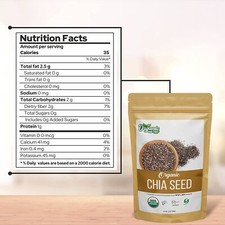 Graines De Chia Bio | Certifié USDS | 227g/8oz-454g/16.9oz/